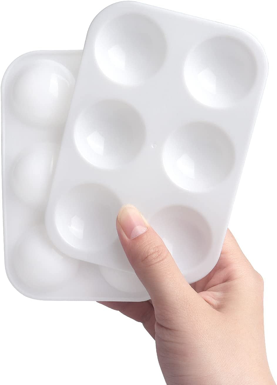 12pcs Convenient Paint Palettes Watercolor Mixers Plastic Painting