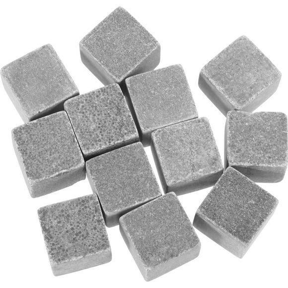 HOMEMAXS Reusable Marble Wine Stones for Home Grey Color Perfect for Whiskey Beer and All Drinks 12pcs