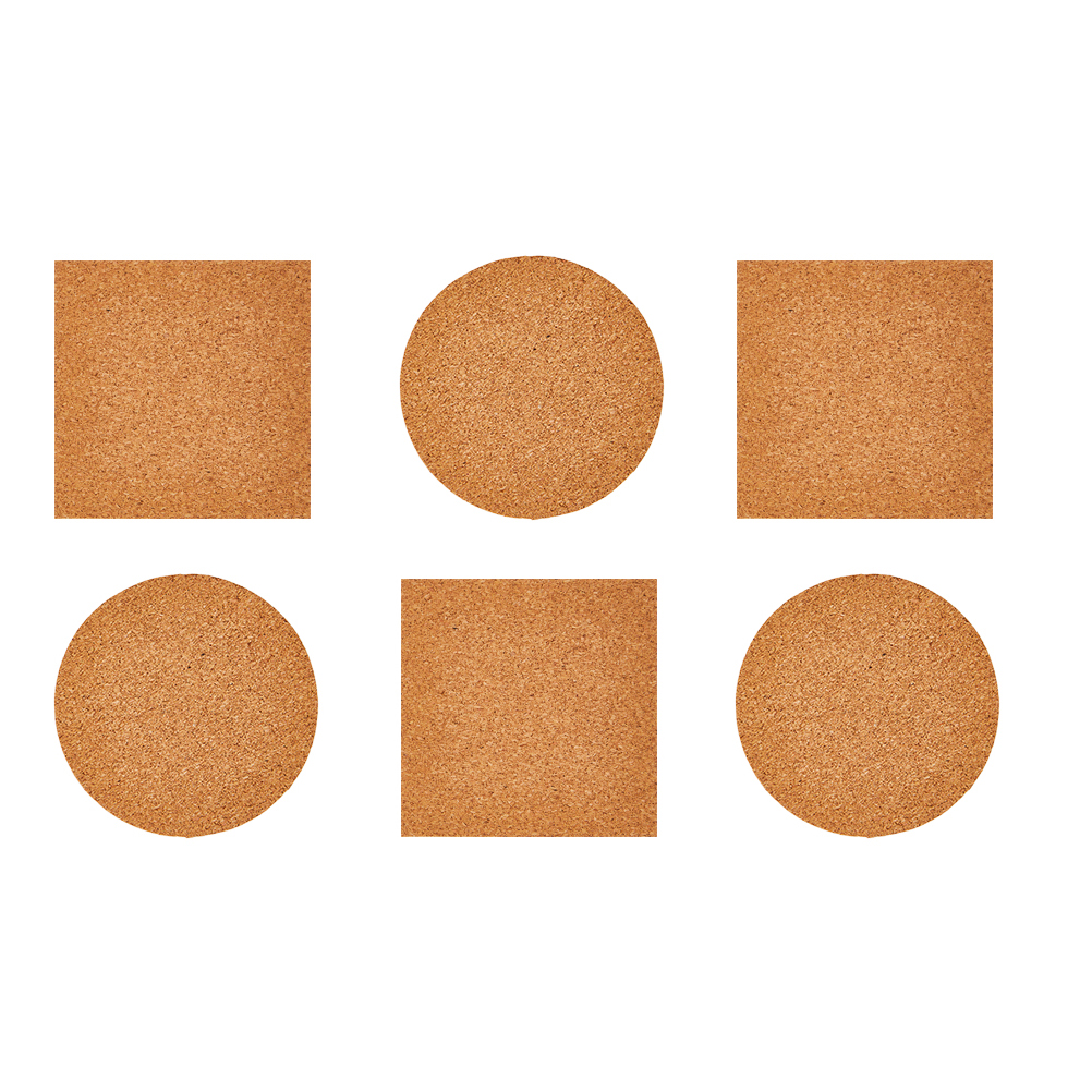12pcs Cork Cup Mat Round Coasters Antivibration Skid Resistance Heat