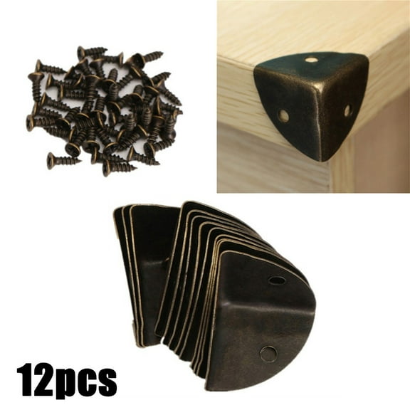12pcs Corner Protector Corner Protective Sleeve Corner Bracket Decoration Protector Jewel Box Wooden Case Antique Exquisite