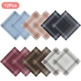 thumbnail image 1 of 12pcs Cotton Plaid Handkerchiefs for Men, TSV 14''x14'' Soft and Classic Hankies for Business, 1 of 6
