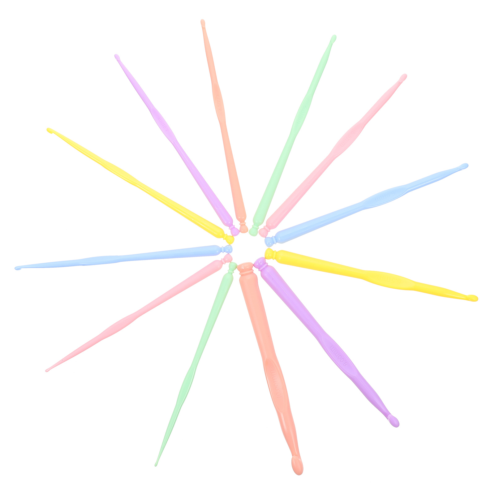 12pcs Crochet Hooks Set Yarn Knitting Set Sewing Tools for Arthritic