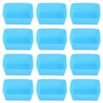 thumbnail image 1 of 12pcs Cupcake Kitchen Cases Liners Cake Baking Craft Cup Cake Mould/ Rectangular Silicone Cake Cups Blue 12Pcs, 1 of 8