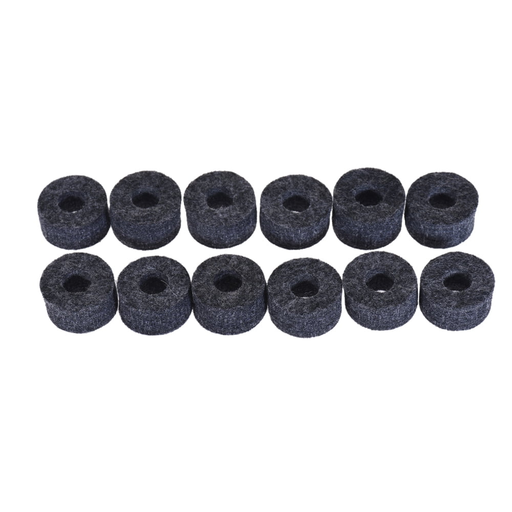 12pcs Cymbal Felts, HiHat Clutch Felt Drum Set, Small Size Gray, for Ultimate Cymbal Protection