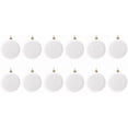 thumbnail image 1 of 12pcs DIY White Christmas Ornaments – Round Plastic Hanging Decorations for Tree, Wreath, Gift Tags – Paintable Craft Balls for Holiday Art Projects, 1 of 5