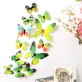 12pcs Decal Wall Stickers Home Decorations 3D Butterfly Rainbow Heads