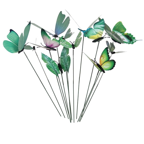 12pcs Decorations DIY 3D Stakes Sizes Of Ornament For Home Flower Floral Supplies Tea Party Wedding Easter Spring Summer Fall 24pcs Set Garden Decorations 10inch Stakes