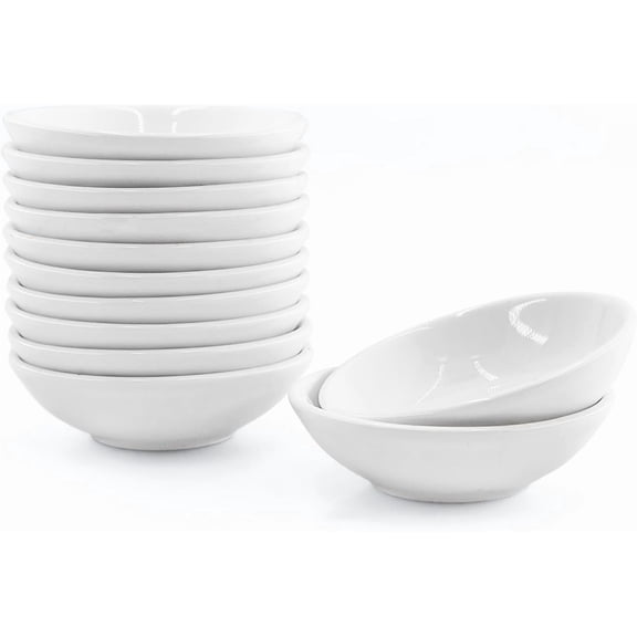 12pcs Dipping Soy Sauce Dish Bowls Ceramic Dipping Sauce Bowls Cups