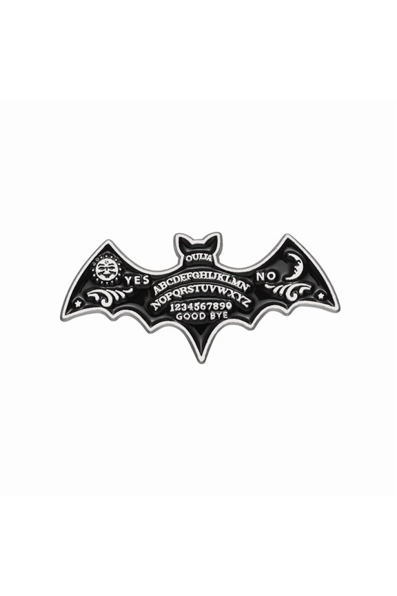 12pcs Divination Board Theme Enamel Pin Tone Alloy Badge for Backpack Clothes Bat 14x30mm