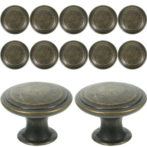 TABLZONE Set of 12 Vintage Dark Green Iron Cabinet Knobs, Drawer Pulls for Furniture and Doors