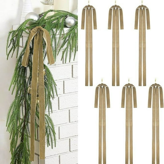 12pcs Extra Large Velvet Bow Pendant for Tree – 40x60cm Xmas Tree Decorations, Large Velvet Ribbon for Holiday Party, Christmas Tree Garland, and Seasonal Decor