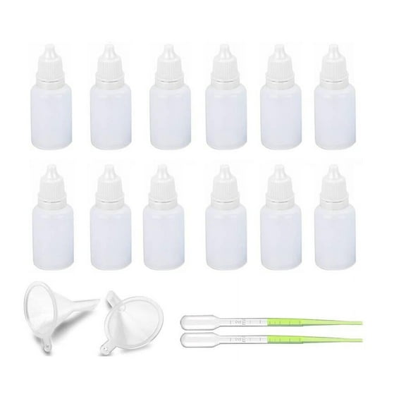 12pcs Eye Dropper Bottles Squeezable Plastic Dropper Bottles Small Eye Dropper Bottles(3ml)