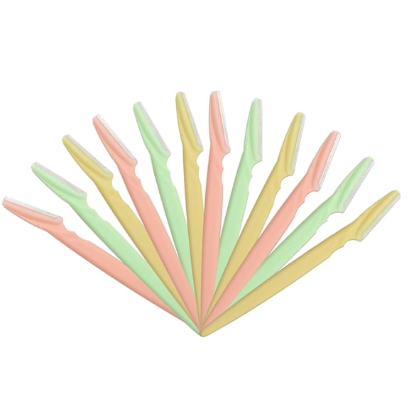 12pcs Eyebrow Razor Trimmer,Disposable Facial Hair Shaper Remover, Dermaplaning Dermaplane Shaving Tool ,Facial Shave Shaver with Precision Cover for Men & Women