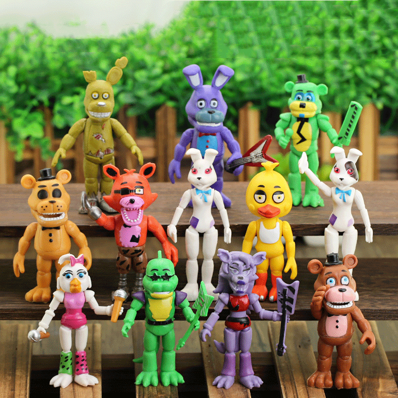 12pcs FNAF Action Figures Set,Game Animals Action Figures Toys, 4.3 Inches Movable Joints