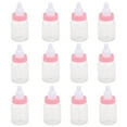 12pcs Feeder Style Mini Candy Bottle Gift Box Baby Shower Favors (Pink