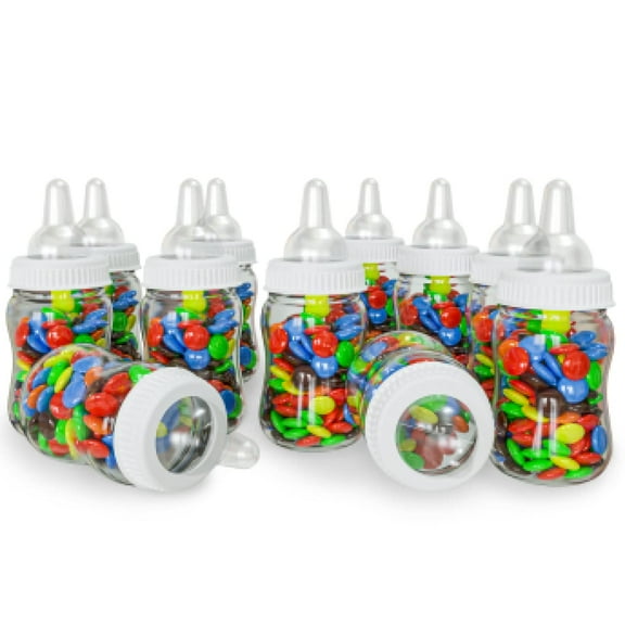 12pcs Fillable Candy Bottle for Baby Shower | Feeder Style Mini Bottle | Candy Gift Box