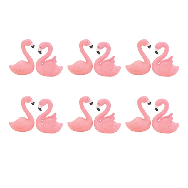 12pcs Flamingo Landscape Adorable Cake Decor Fashion Flamingo Car ...