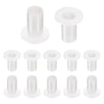 thumbnail image 1 of 12pcs Flanged Sleeve Bearings Plastic Bushings ID 10mm x OD 13.1mm x Length 25.1mm Nylon Bushings, White, 1 of 6