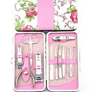 12pcs Flower Stainless Steel Nail Clipper Care Personal Manicure & Pedicure Set Travel & Grooming Kit