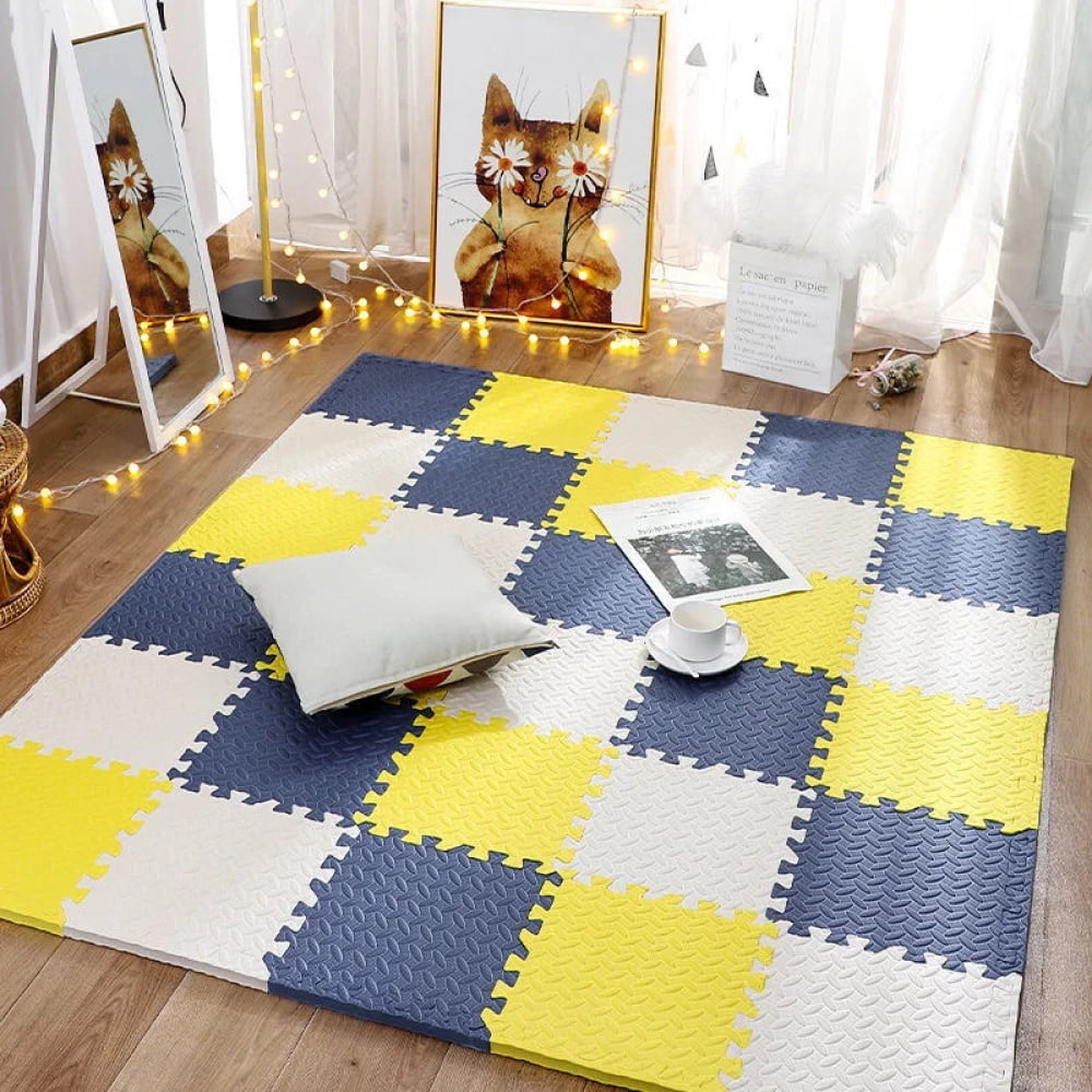 12pcs Foam Baby Play Mat Puzzle Mat Kids Interlocking Exercise Tiles ...