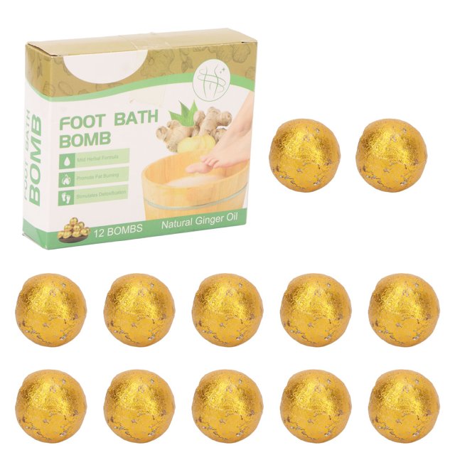 12pcs Foot Soak Ball Ginger Extracts Promote Circulation Leg Slimming