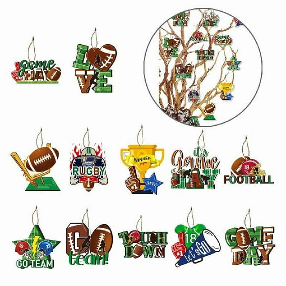 12pcs Football Theme Party Decorations Add Athletic Spirit to Your Gathering