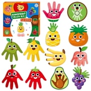 Laffact Fruit Handprint Craft kit for School Handmade Class Fun Activities,12 Sheets