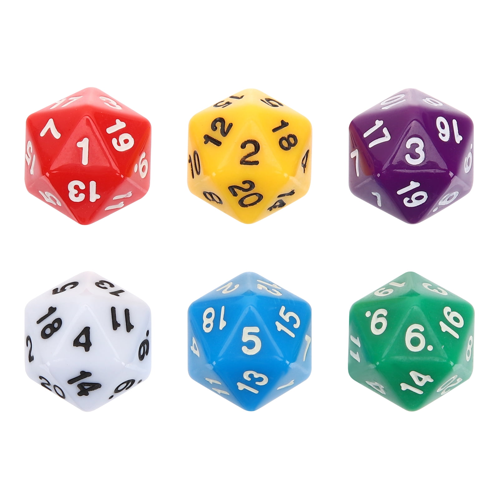 12pcs Game Dice 20 Sided Dice Tabletop Dice Multipurpose 120 Board
