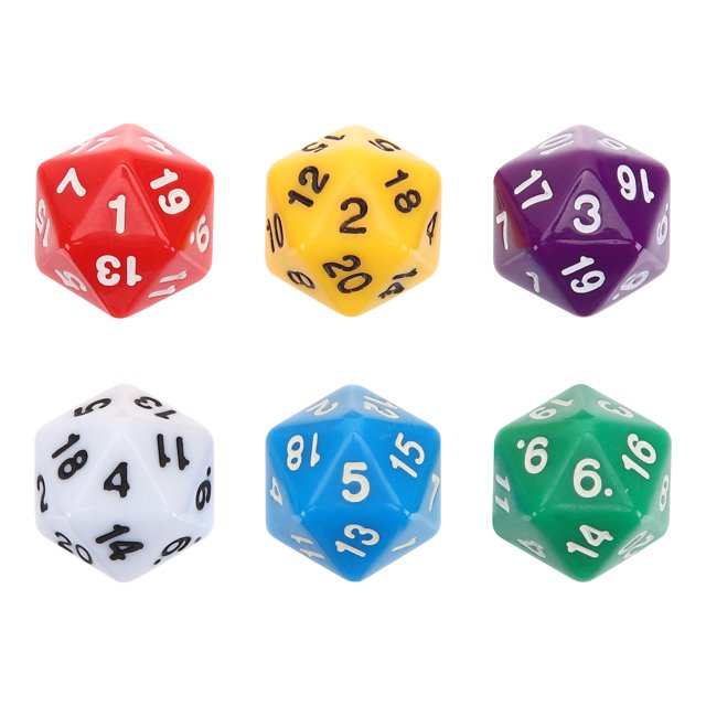 12pcs Game Dice 20 Sided Dice Tabletop Dice Multipurpose 120 Board Game Dice