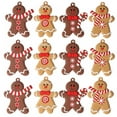 thumbnail image 1 of 12pcs Gingerbread Man Christmas Tree Ornaments Xmas Soft PVC Men Living Room Decorating Tools Festival Home Decoration, 1 of 8