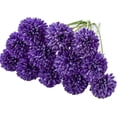 thumbnail image 1 of 12pcs Green Flowers Silk Ball Chrysanthemum Artificial Flowers 12.5" for Home Kitchen Wedding Party Decorations New Year Spring, 1 of 6