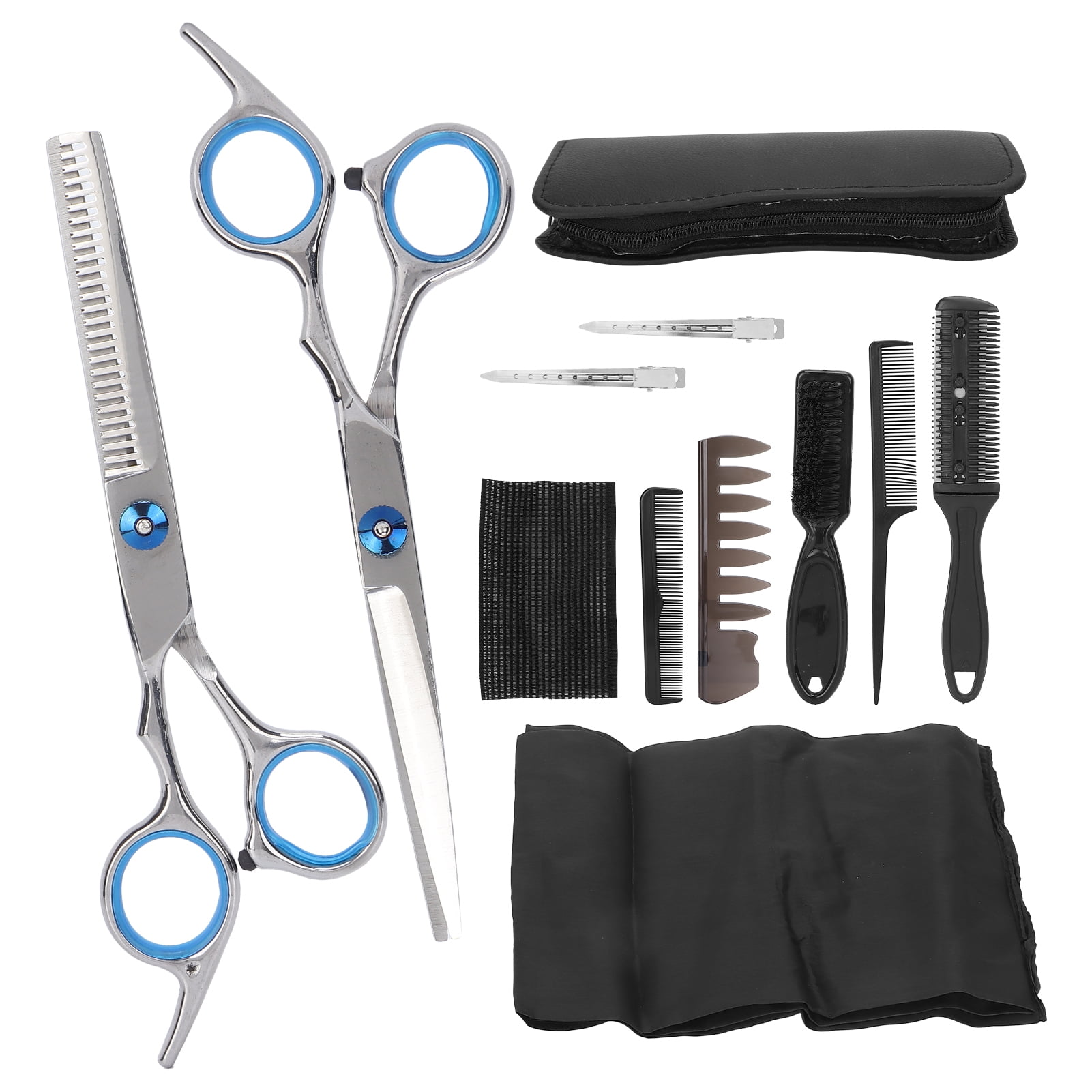 12pcs Hair Cutting Scissors Kit Stainless Steel Haircut Shears