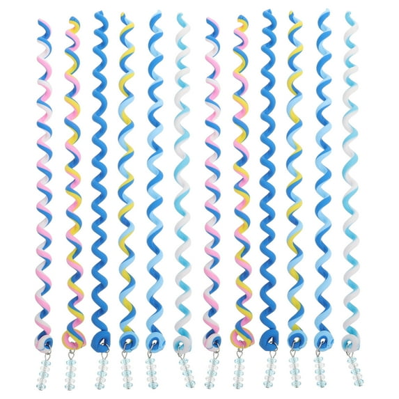 FOMIYES Hair Styling Braid Clips Soft Pottery Girls Daily Use 12Pcs 5.5x0.4x0.4in