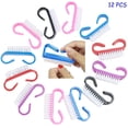 thumbnail image 1 of 12pcs Handle Nail Brush Hand Nail Scrubbing Cleaning Brushes for Cleaning Nails, Assorted Color, 1 of 5