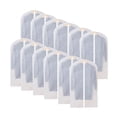 thumbnail image 1 of ✪ 12pcs Hanging Garment Bags Lightweight Clear Clothes Cover Full Zipper Suit Bag, 1 of 17