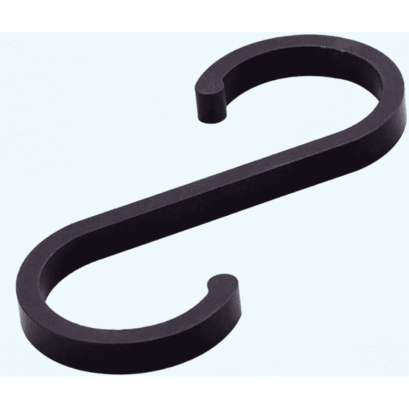 12pcs Heavy Duty Aluminum Black S Shaped Hooks, Hanging Hangers Hooks, Matte Finish S Hooks for Hanging Pots, Pans, Plants, Clothes, Towels(Black)