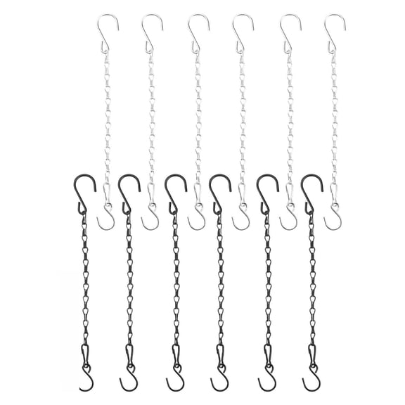 12pcs Heavy Duty Steel Chains for Plant Hangers Birdcages 5kg Bearing Outdoor Indoor Balcony Weatherproof Rust-Resistant