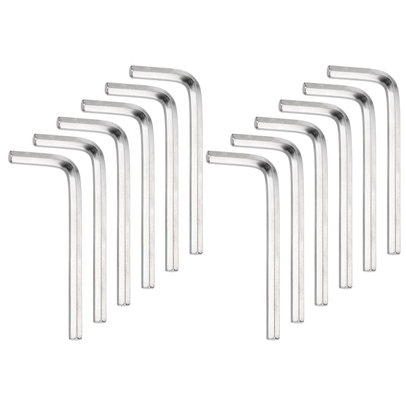 12pcs Hex Key Wrench 5mm L-Shape Hexagon Metric Wrenches Silver