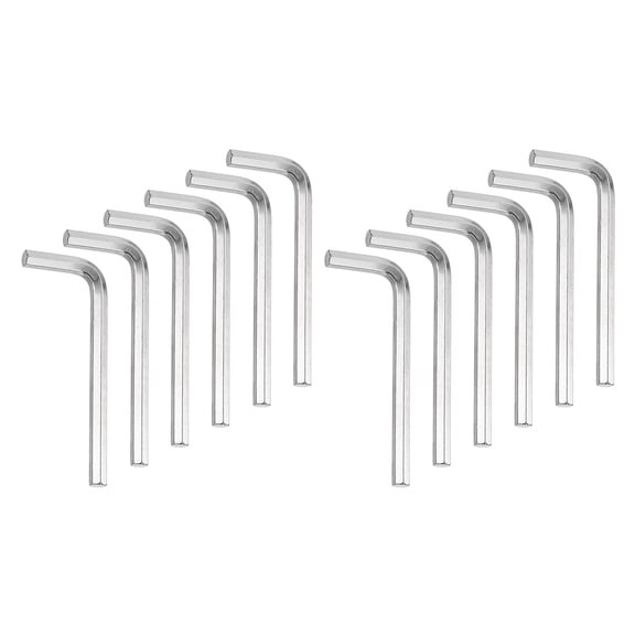 12pcs Hex Key Wrench 7/32" 45# Steel L-Shape Hexagon SAE Wrenches Repairing Tool for Home DIY Bike Motorcycle Repair, Silver