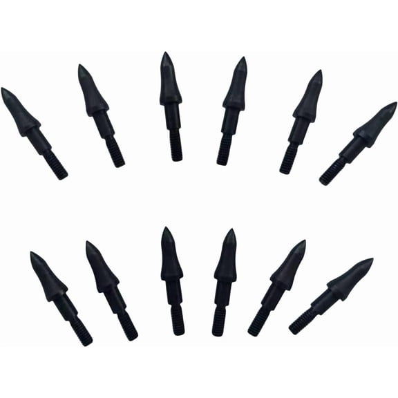 12pcs High Precision Field Points, Crossbow Arrow Tips for Bow and Arrow Target Practice, Screw-in Bullet Points for 5/16 Inch Arrows, Hunting Archery Target & Accessorie