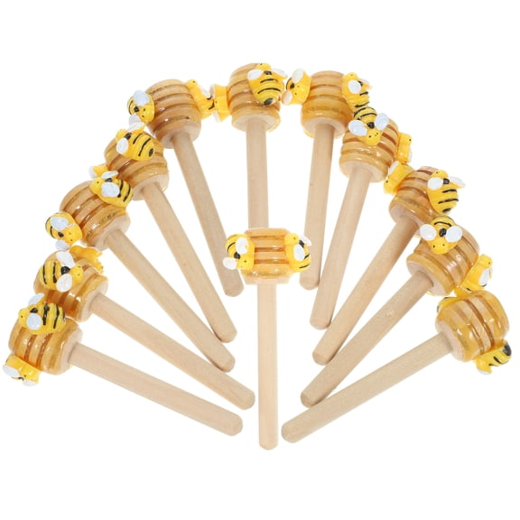 12pcs Honey Dipper With Fake Honey And Bee Decor Table Centerpiece Bee Festival Tiered Tray Decor