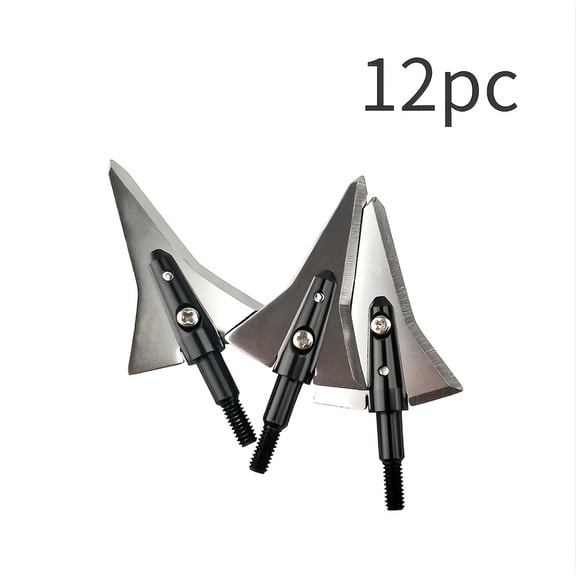 12pcs Hunting Arrowheads, 1.18inch In Diameter, Suitable for Outdoor Hunting, Target Practice, And Adult Bow Accessories.