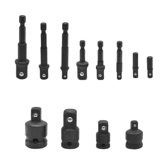12pcs Impacts Grade Socket Adapter Set Hexagonal Shanks Socket Adapters Power Tool Accessories Upgrades for Electric & Hand Tool