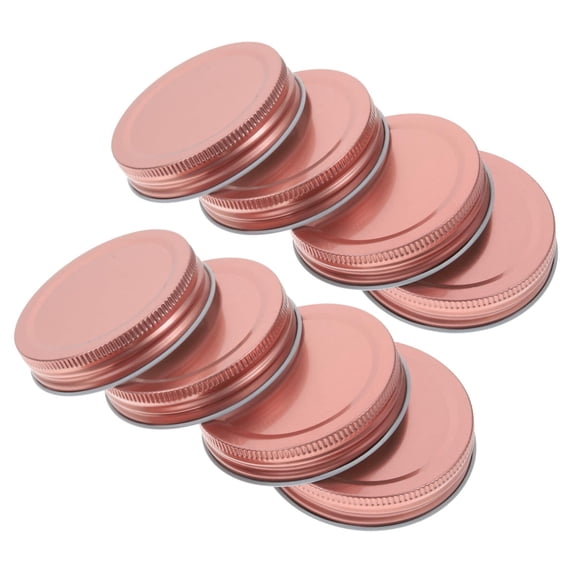 12pcs Jar Lids Reusable Canning Lids Kitchen Rat Canning Jar Covers Canning Covers Soda Can Lid Spout Pie Tins Sealing Caps for Bottle Pans Airtight Tinplate Golden