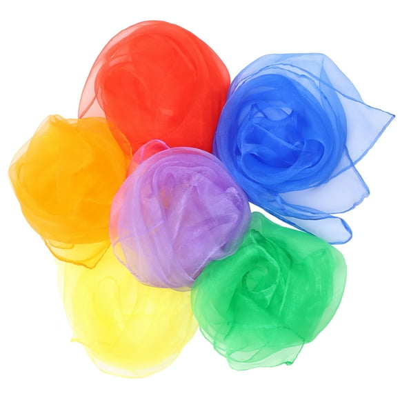 12pcs  Juggling Scarves Dance Scarves Play Scarves Props Rhythm Dance  Scarves Colorful Scarves