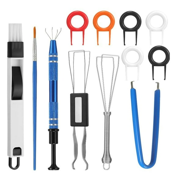 12pcs Keyboard Lube Pen Keycap Remover Mechanical Keyboard for Key Stem Holder for Kailh MX