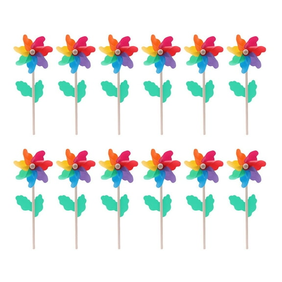 RENACLIPY windmill for kids Pinwheels Wood 12pcs