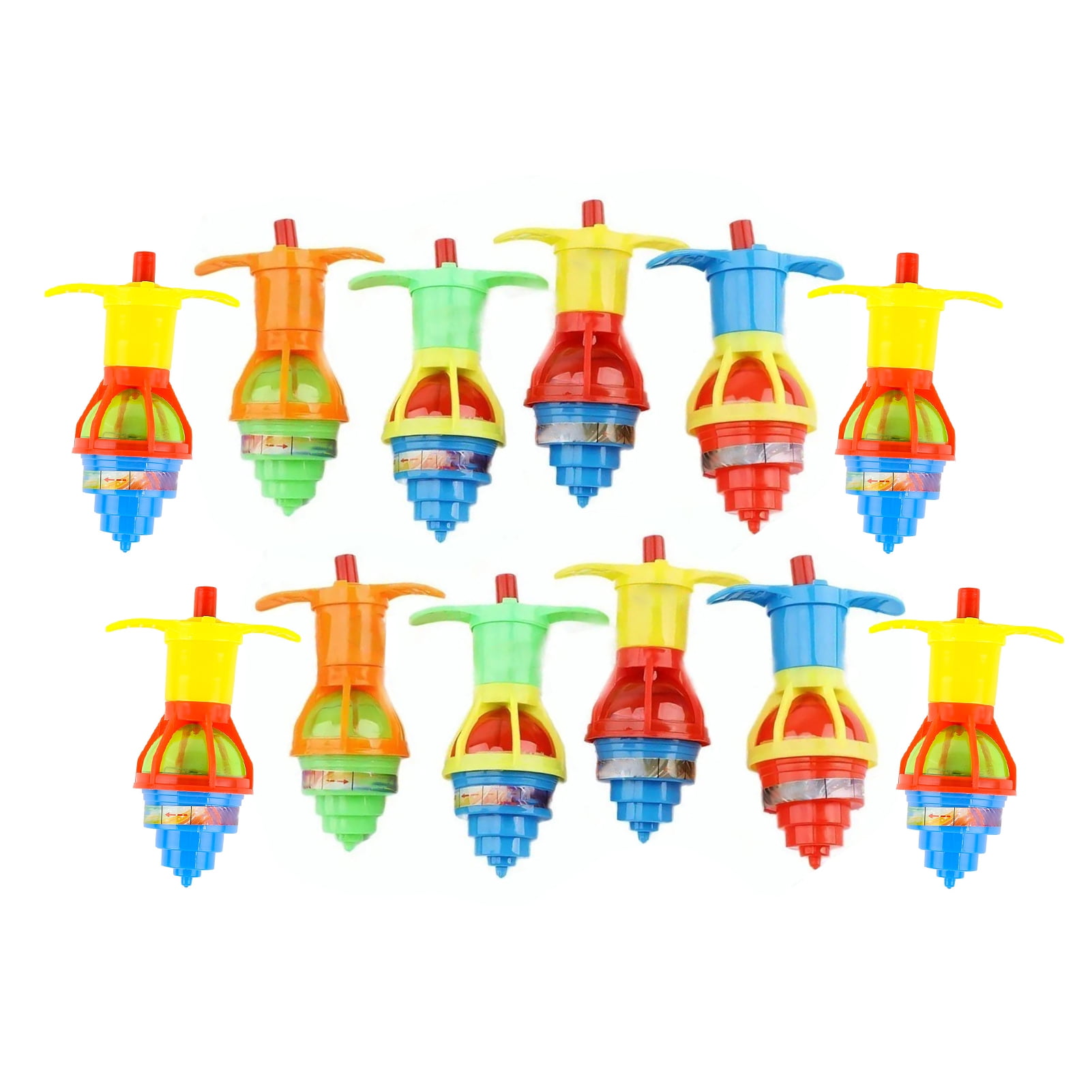 12pcs Kids Light Up Rotating Gyroscope Boys Girls Holiday Party ...