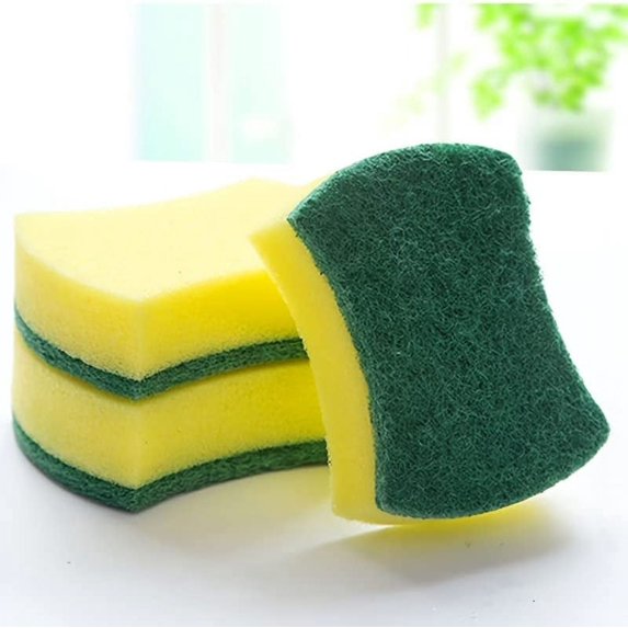 12pcs Kitchen Cleaning Sponge, Dishware Eco-Friendly Anti-Scratch, Scrub Sponge (12)