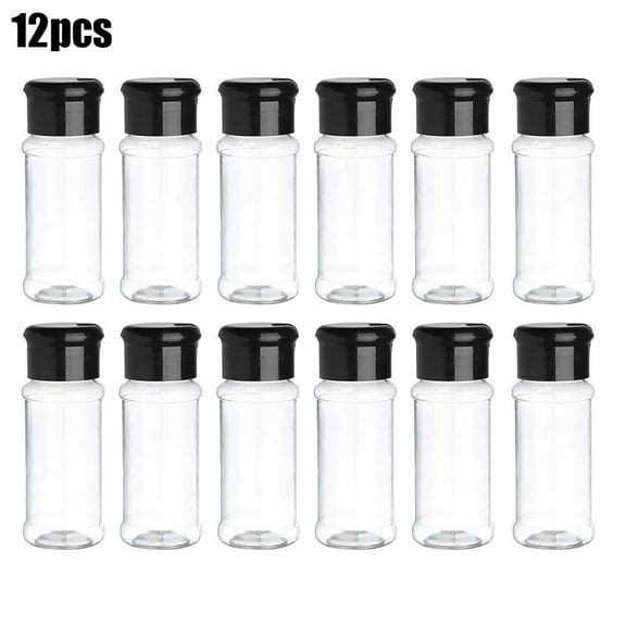 12pcs Kitchen Tool Seasoning Spice Pepper Salt Storage Bottle Container
